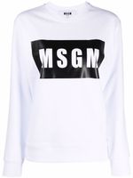 MSGM sweat à logo imprimé - Blanc