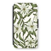 Wit bloemenpatroon: iPhone 12 mini Flip Hoesje