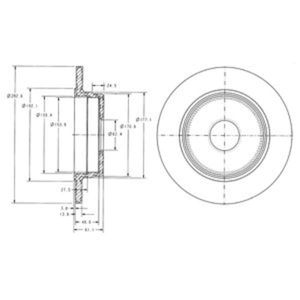 Delphi Diesel Remschijf BG2510C