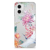 Motorola Moto G73 | TPU Hoesje | Bird Flowers