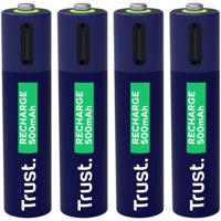 Trust Via USB-C oplaadbare AAA-batterijen (4 stuks) Batterij Blauw