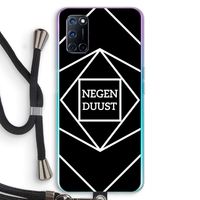Negenduust geometrisch: Oppo A72 Transparant Hoesje met koord