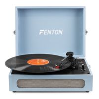 Fenton RP118E retro platenspeler met Bluetooth in /out en USB - Blauw - thumbnail