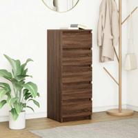 Dressoir met lades 37,5x35x99 cm spaanplaat bruin eikenkleurig Dressoir met lades 37,5x35x99 cm spaanplaat bruin eikenkleurig