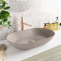 MONDIAZ ONNI Waskom solid surface 55cm kleur Smoke / Smoke