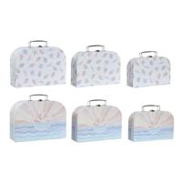 Set decoratieve dozen DKD Home Decor Multicolour Metaal Karton 28 x 9,5 x 20 cm (2 Stuks)
