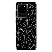 Geometrische lijnen wit: Samsung Galaxy S20 Ultra Tough Case