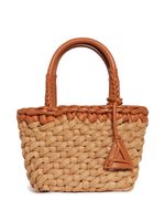 Alanui petit sac cabas Icon en raphia - Marron