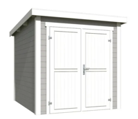 Blokhut Sara 200x250 Platinum Grey-Wit - Outdoor life