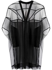 Rick Owens veste Edfu Tecuatl en soie - Noir