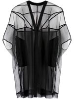Rick Owens veste Edfu Tecuatl en soie - Noir