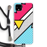 Pop Art #3: Pixel 4 XL Transparant Hoesje met koord