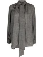 Forme D'expression blouse à col à lavallière - Gris