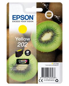 Epson inktcartridge 202, 300 pagina's, OEM C13T02F44010, geel