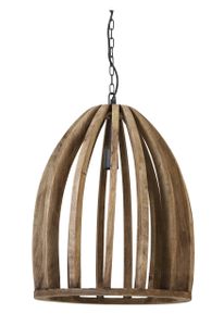 Light & Living Hanglamp 'Haranka' Mangohout, 47cm, kleur Donkerbruin