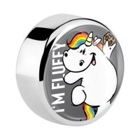 Disk met Chubby Unicorn Design Chirurgisch staal 316L Balletjes, staafjes en meer