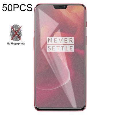50 stuks non-Full matte Frosted gehard glas film voor OnePlus 6 geen retail pakket