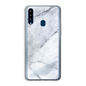 Witte marmer: Samsung Galaxy A20s Transparant Hoesje