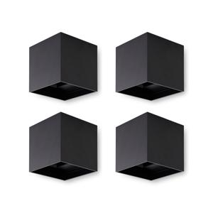 LED-wandlamp Cube zwart 6W Up-Down