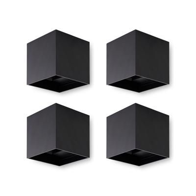 LED-wandlamp Cube zwart 6W Up-Down