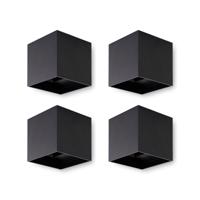 LED-wandlamp Cube zwart 6W Up-Down