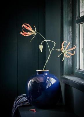 Pip Studio Vaas Metaal Blauw 23cm