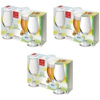 Cosy & Trendy speciaalbier glazen - set 9x stuks - 375 ml - tulpvormige bierglazen op voet