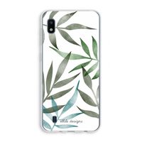 Tropical watercolor leaves: Samsung Galaxy A10 Transparant Hoesje