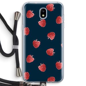 Framboosjes: Samsung Galaxy J5 (2017) Transparant Hoesje met koord