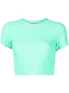 Alexander Wang t-shirt à logo embossé - Vert