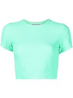 Alexander Wang t-shirt à logo embossé - Vert
