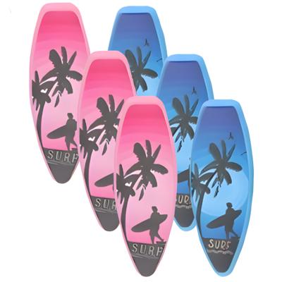 Gerimport Handdoekknijpers - 6x - surfplank - blauw/roze - handdoekklem - kunststof Gerimport Handdoekknijpers - 6x - surfplank - blauw/roze - handdoekklem - kunststof