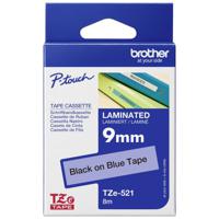 Labeltape Brother TZe, TZ TZe-521 Tapekleur: Blauw Tekstkleur:Zwart 9 mm 8 m - thumbnail