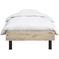 Leen Bakker - Bed Nova - Eikenkleur - 90x200 Cm - Spaanplaat - Bruin