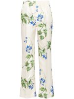 Prada pantalon à fleurs - Blanc - thumbnail