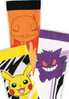 Pokémon - Crew Socks 3-Pack (Pikachu, Gengar & Charmander) - thumbnail