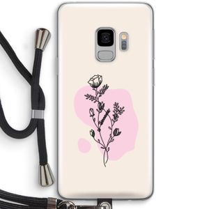 Roses are red: Samsung Galaxy S9 Transparant Hoesje met koord