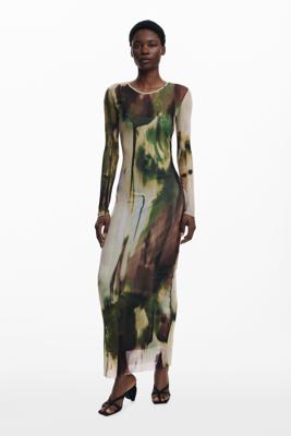 Lange tule jurk - GREEN - XL