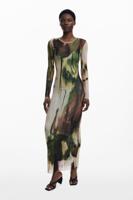 Lange tule jurk - GREEN - M