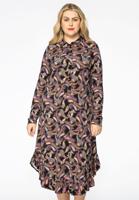 Yoek Jurk met kraag PAISLEY | Zwart | Maat 58/60
