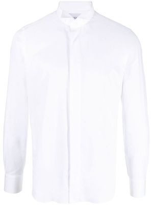 D4.0 chemise à col à nœud - Blanc