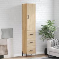 Hoge kast 34,5x34x180 cm bewerkt hout sonoma eikenkleurig