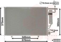 Condensor, airconditioning 18015707