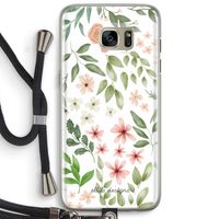 Botanical sweet flower heaven: Samsung Galaxy S7 Edge Transparant Hoesje met koord