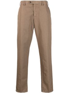 Lardini straight-leg linen trousers - Marron