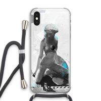 I will not feel a thing: iPhone XS Transparant Hoesje met koord