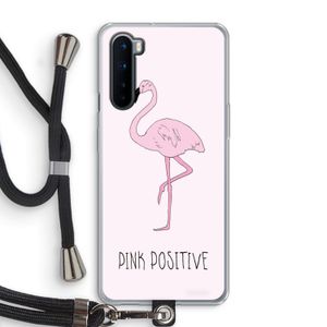 Pink positive: OnePlus Nord Transparant Hoesje met koord