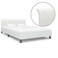 Bedframe kunstleer wit 120x200 cm