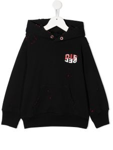 Diesel Kids hoodie à logo imprimé - Noir