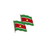 Pin Vlag Suriname - 2x - 2 cm - vlaggen speldje - supporter - mini broche